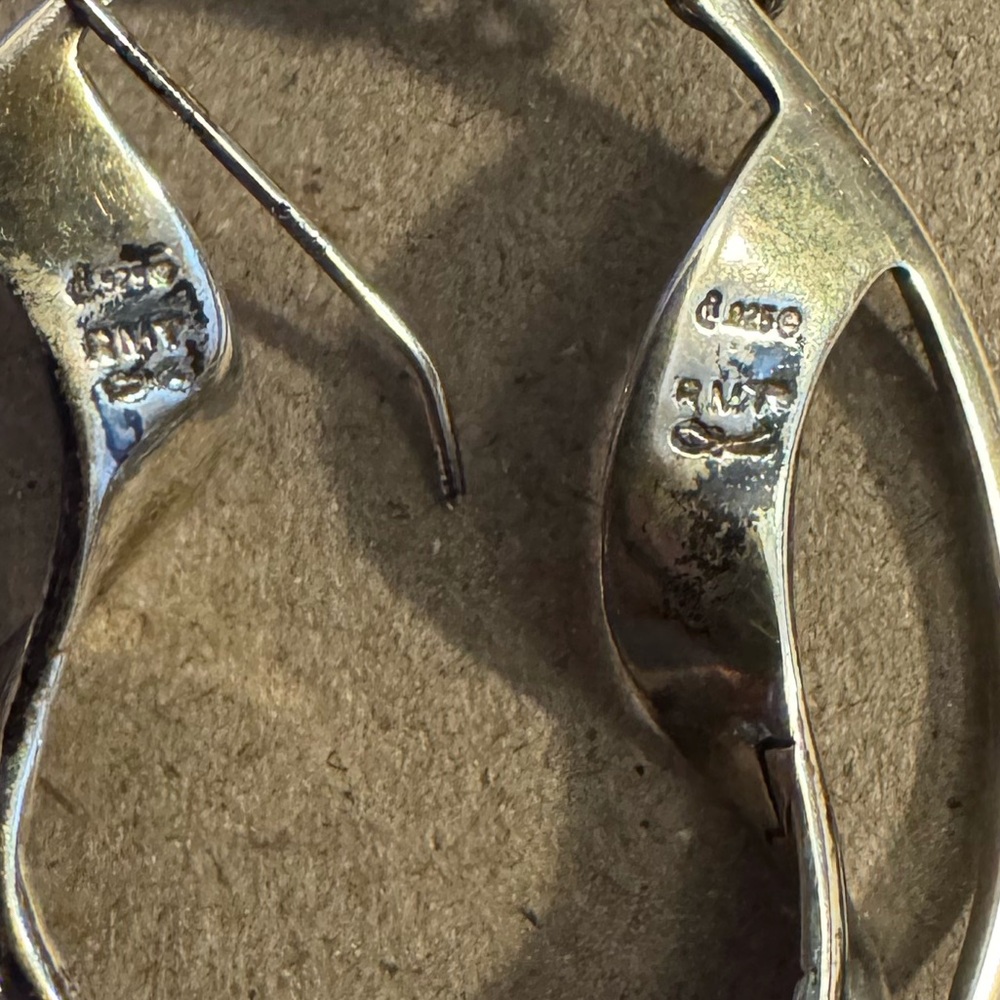 Sterling Silver Dangle Earrings - Picture 2 of 2